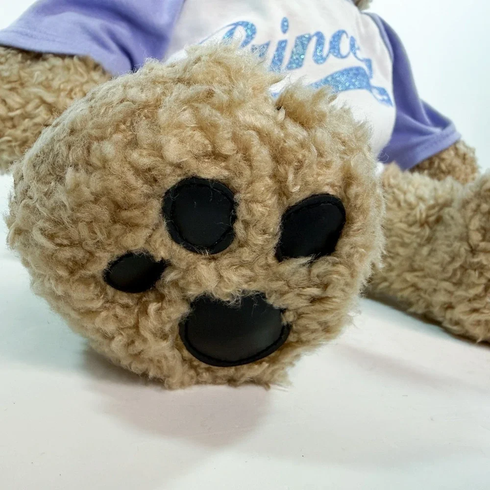 Vintage Build-A-Bear Tan Teddy Plush w/ Sparkling Princess Shirt & Bow -‎ 2002